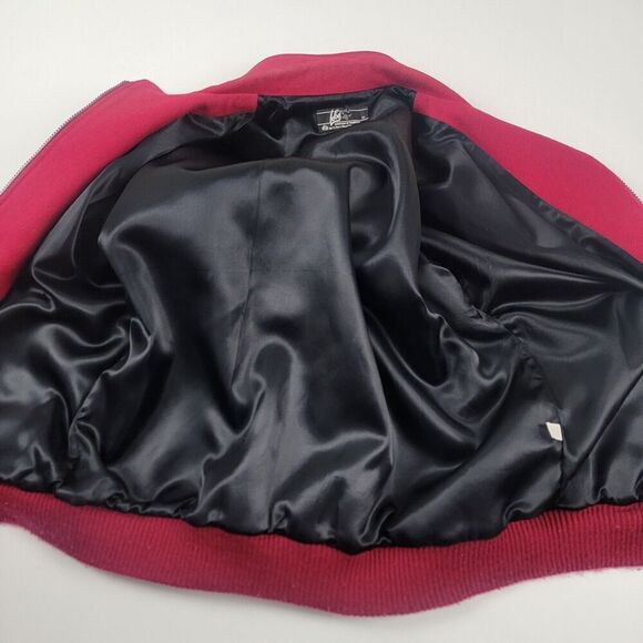 Pendleton Lobo 100% Virgin Wool Bomber Jacket Men's‎ Medium Maroon Red Full Zip - Picture 9 of 12